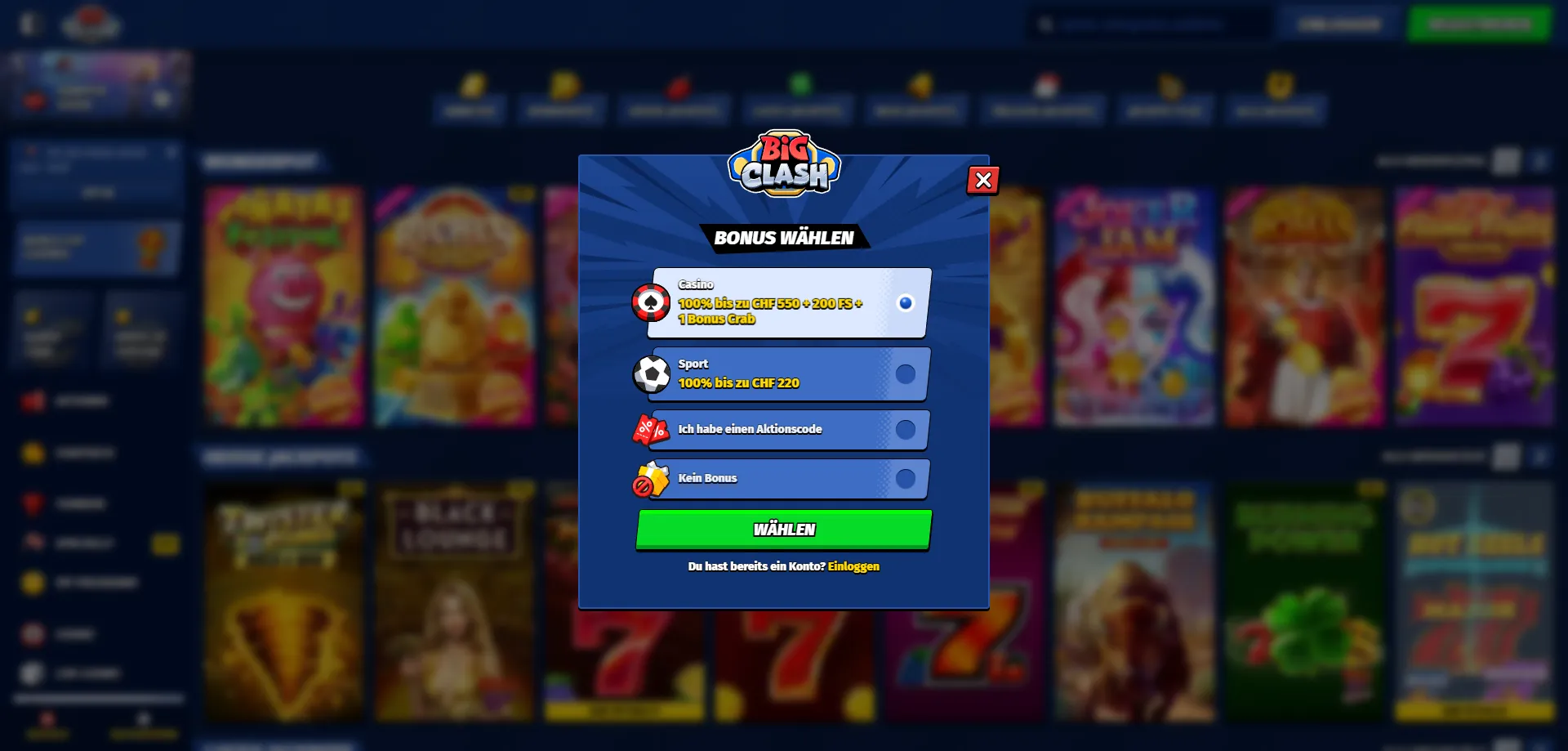 Ako Vykonať Vklad — BigClash