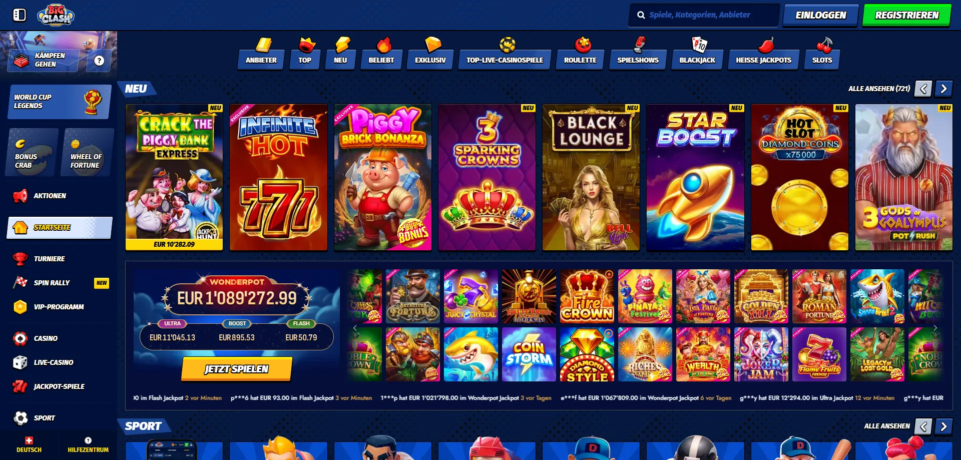 BigClash Bonusy a Akcie — BigClash